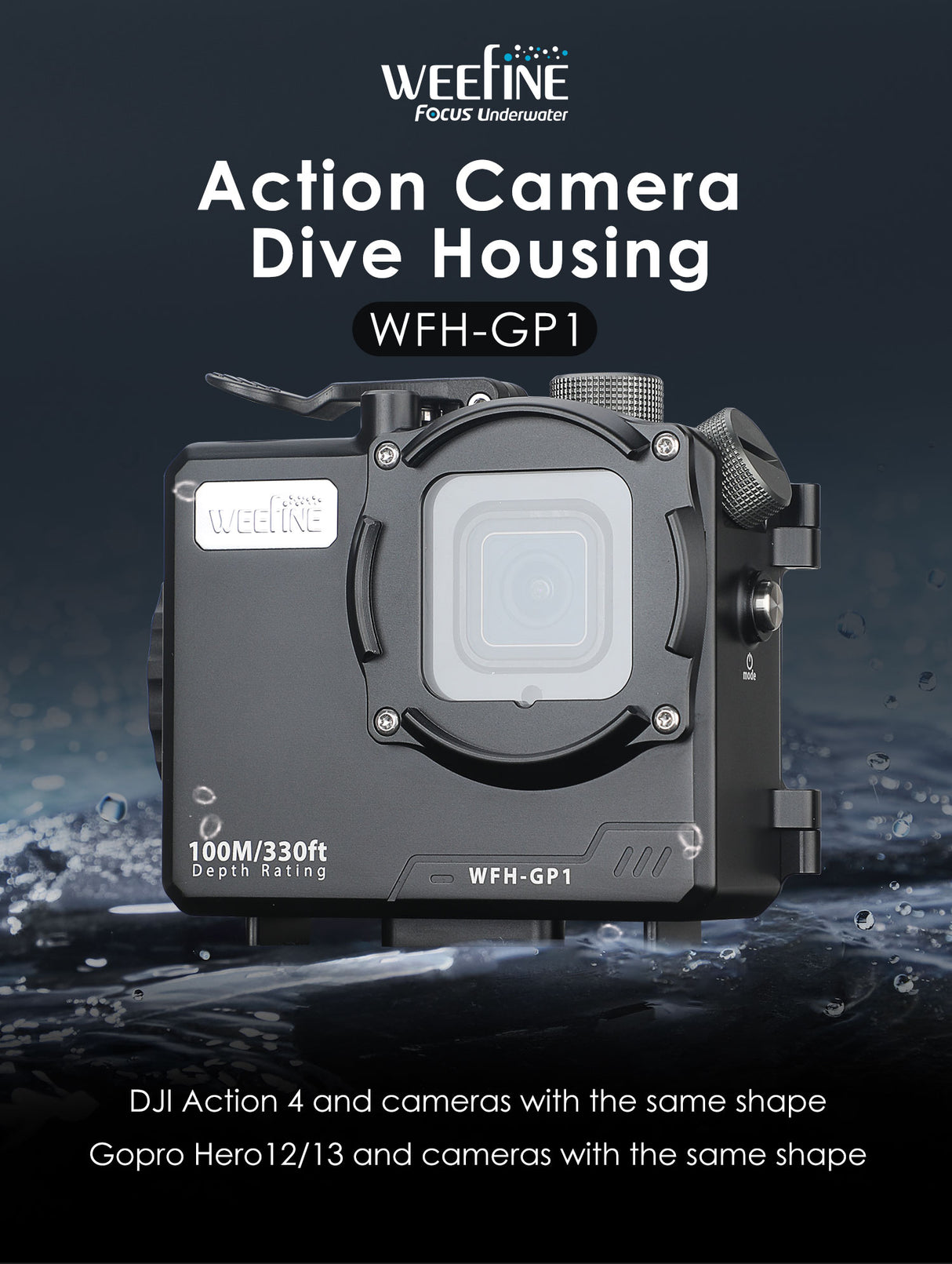 Weefine WFH-GP1 Action Camera Dive Housing (Gopro & DJI) - PRODIVE