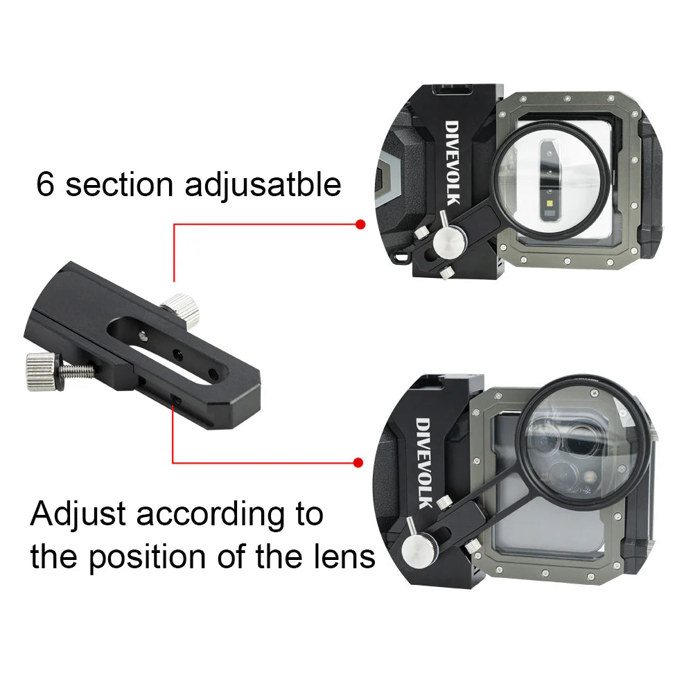 DIVEVOLK Seatouch 4 Max Plus Expansion Clamp with 67mm adapters - PRODIVE