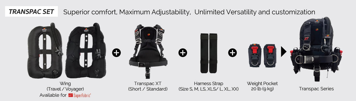 DIVE RITE Transpac XT with Voyager EXP wing (35lb) - PRODIVE