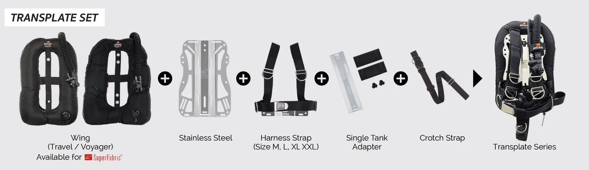 DIVE RITE Transplate XT with Voyager EXP wing (35lb) (Copy) - PRODIVE