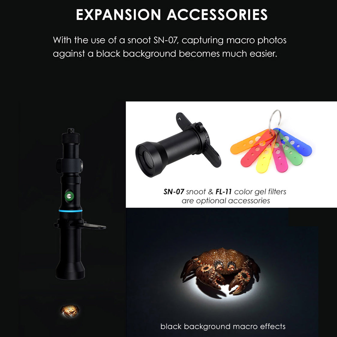 X-adventurer M2000-WRBGUA Smart Focus Video Light (Wide light + RGB UV light + Auto-Shut-Off) - PRODIVE