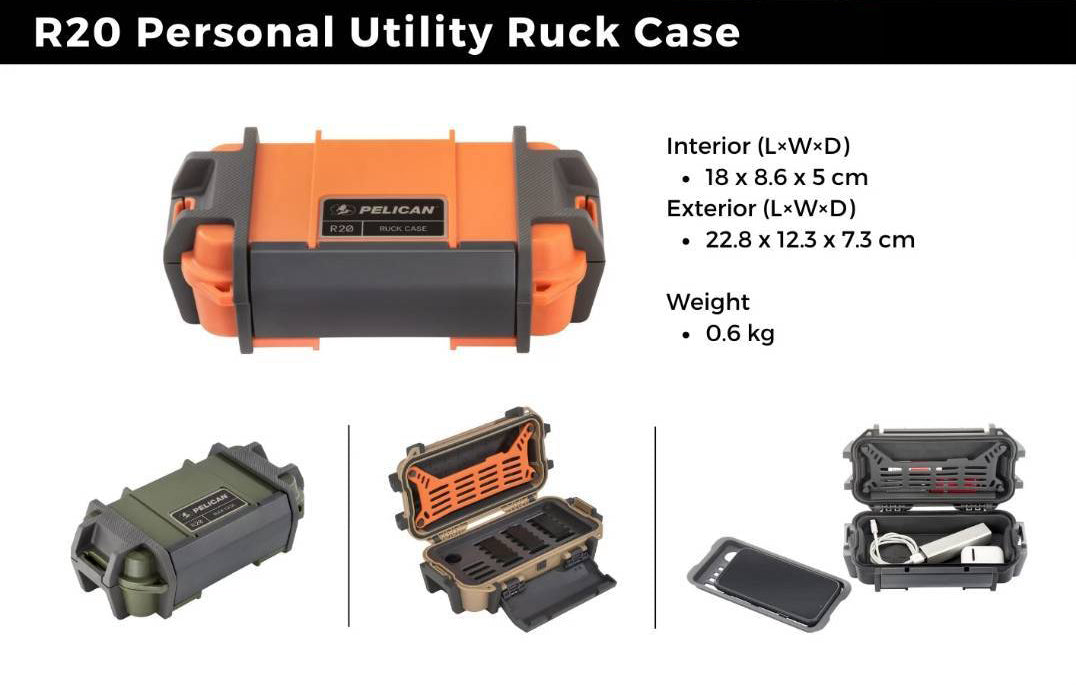 Pelican R20 Personal Utility Ruck Case - PRODIVE