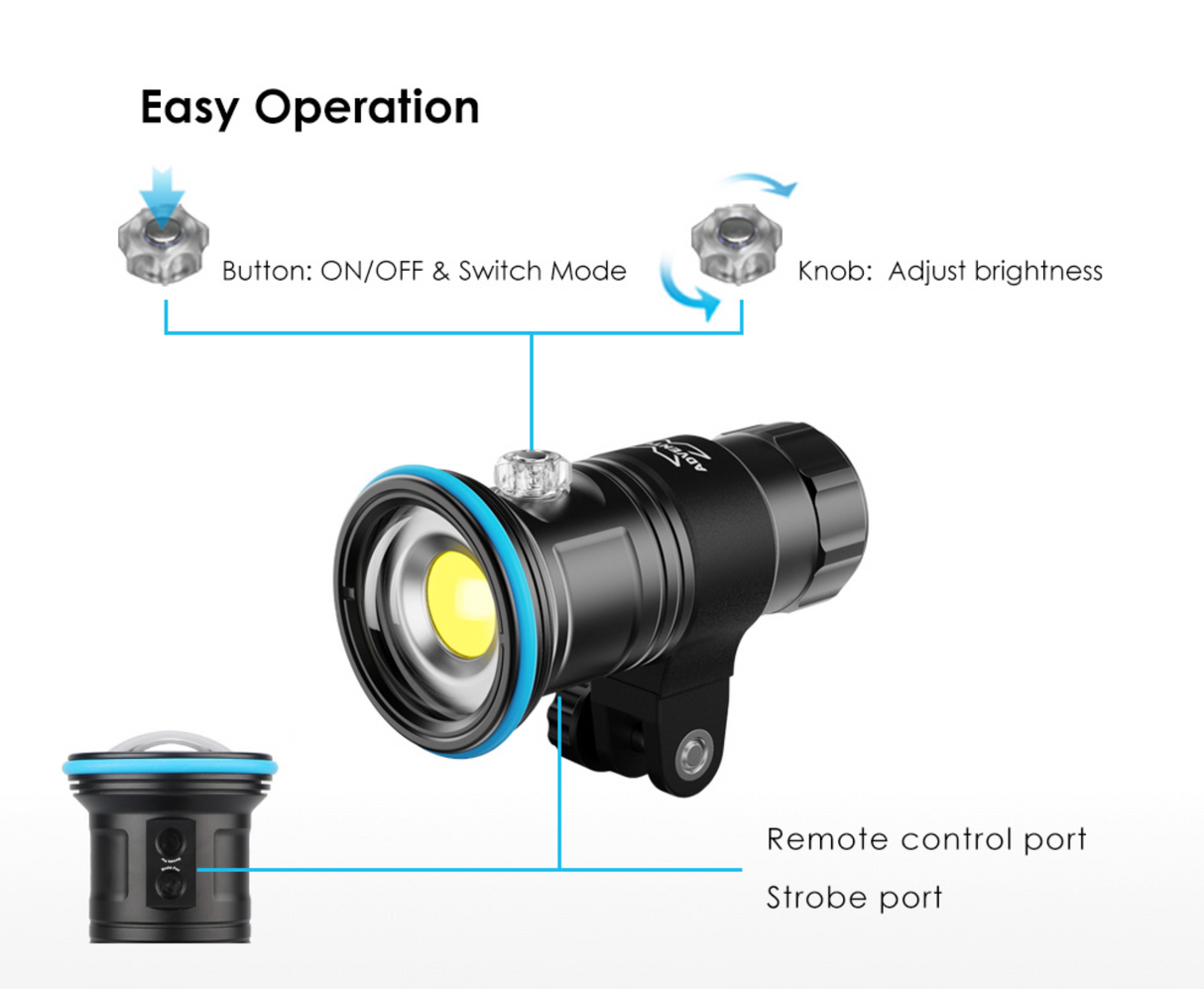 M6500 Undetwater High CRI Smart Focus Video Light