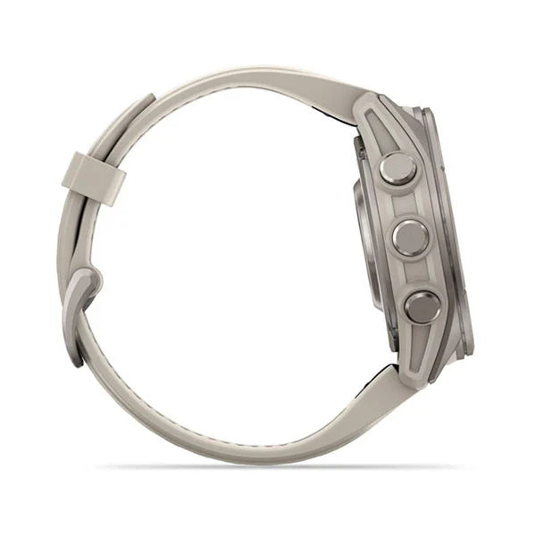 GARMIN Fenix 9 43mm Titanium with Fog Gray Silicone Band