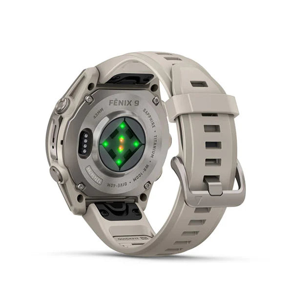 GARMIN Fenix 9 43mm Titanium with Fog Gray Silicone Band