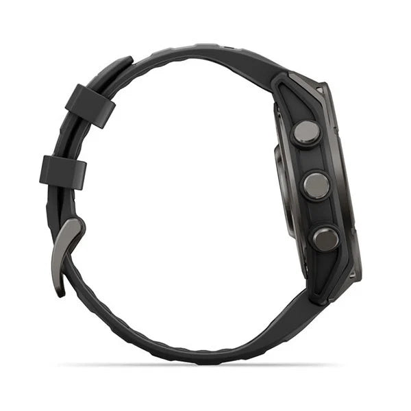 GARMIN Fenix 9 47mm Carbon Gray DLC Titanium with Black Silicone Band
