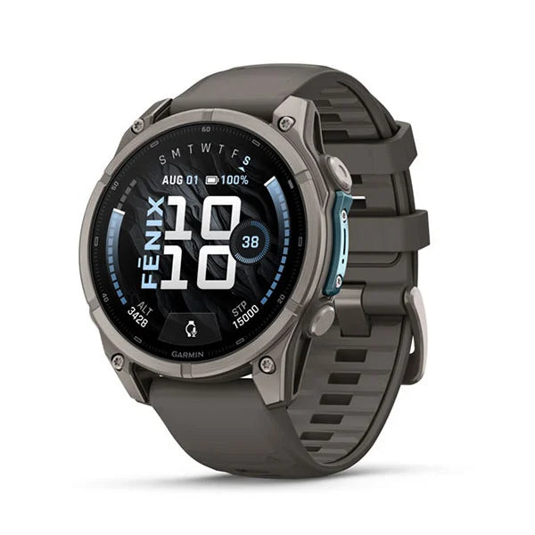 GARMIN Fenix 9 47mm Titanium with Pebble Gray Silicone Band
