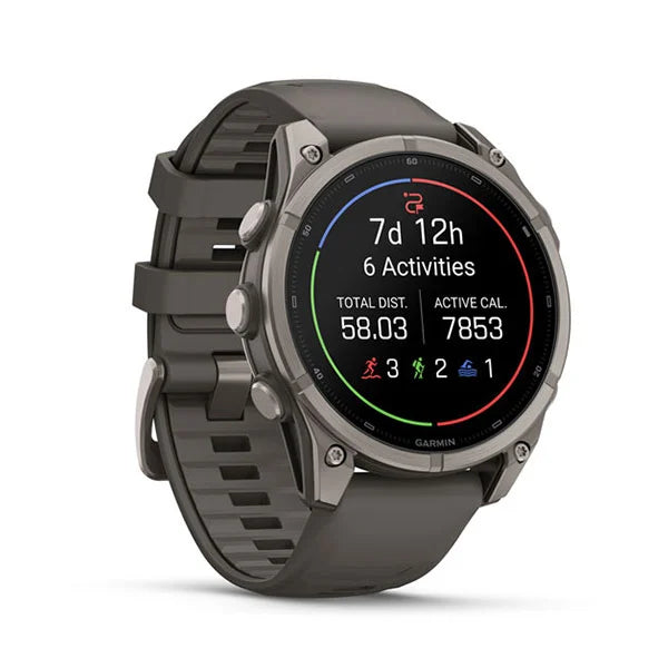 GARMIN Fenix 9 47mm Titanium with Pebble Gray Silicone Band
