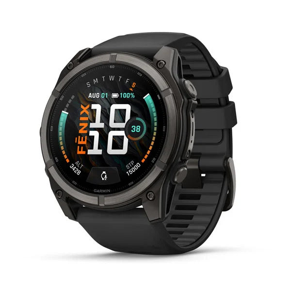 GARMIN Fenix 9 51 mm Carbon Gray DLC Titanium with Black Silicone Band