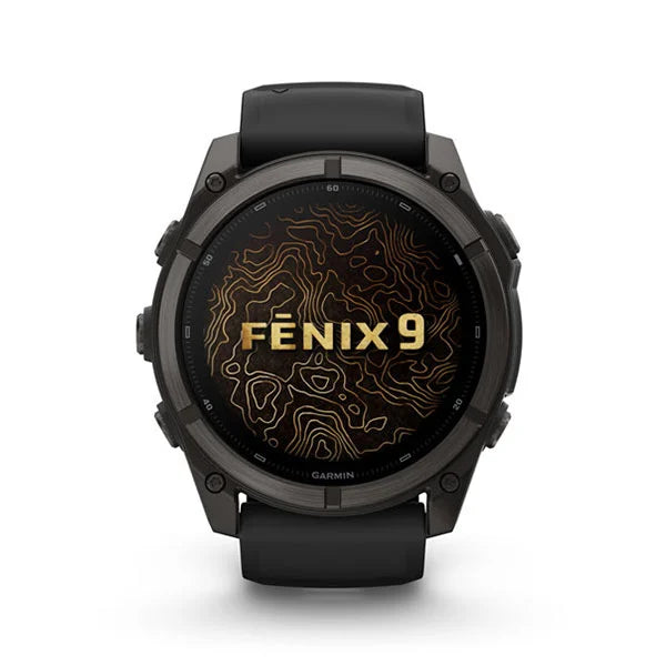 GARMIN Fenix 9 51 mm Carbon Gray DLC Titanium with Black Silicone Band