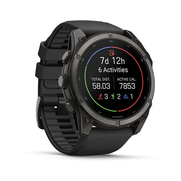 GARMIN Fenix 9 51 mm Carbon Gray DLC Titanium with Black Silicone Band