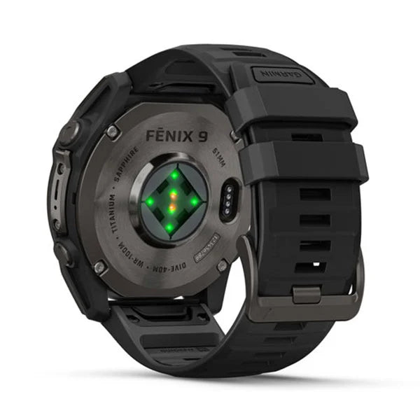 GARMIN Fenix 9 51 mm Carbon Gray DLC Titanium with Black Silicone Band