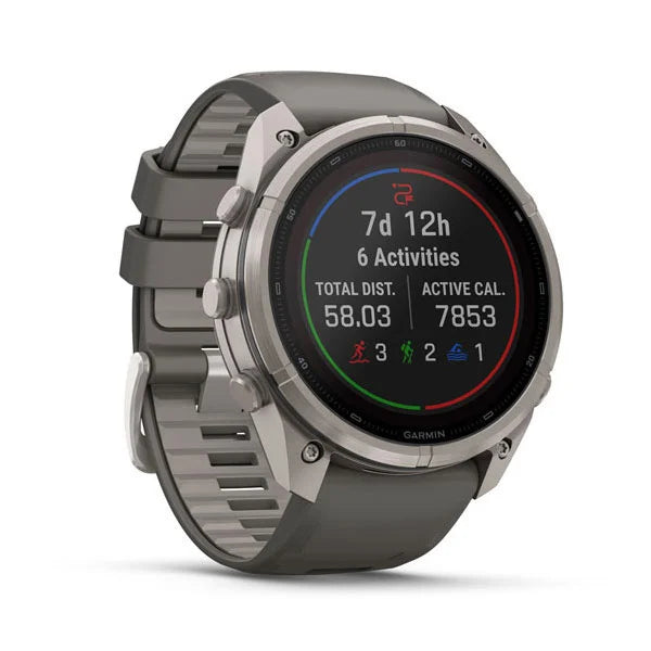 GARMIN Fenix 9 51 mm Titanium with Pebble Gray Silicone Band
