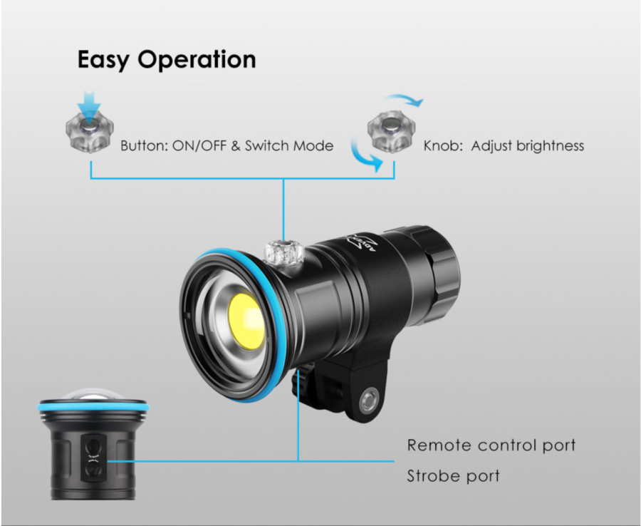 M5000 Undetwater High CRI Smart Focus Video Light - PRODIVE