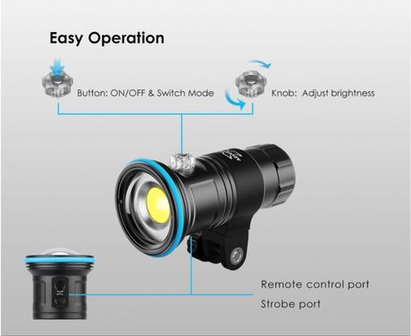 M5000 Undetwater High CRI Smart Focus Video Light - PRODIVE