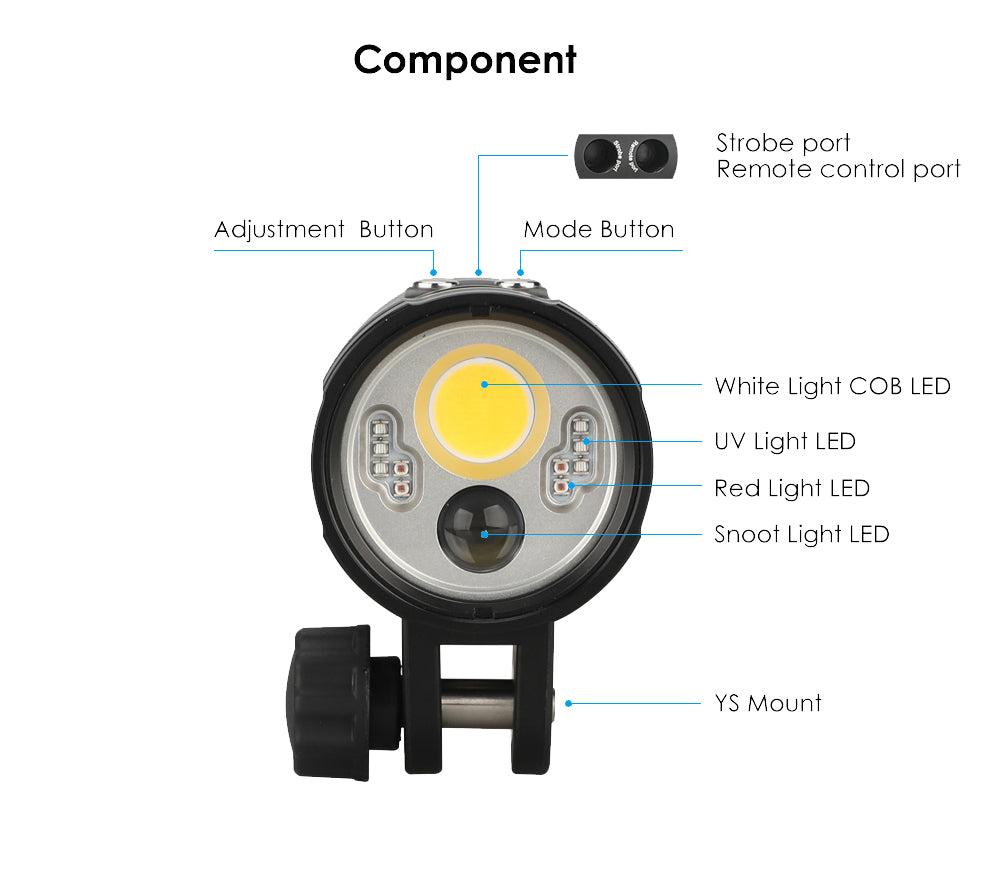 M4500-WSRUA Smart Focus Video Light with Strobe Mode