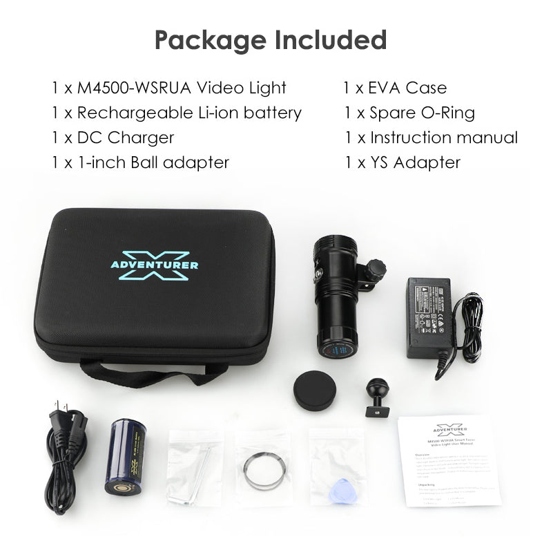 M4500-WSRUA Smart Focus Video Light with Strobe Mode