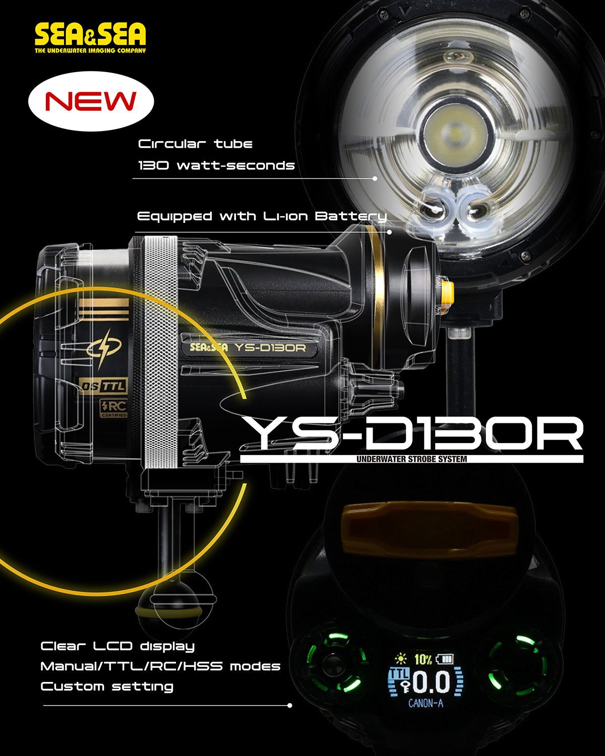 SEA&SEA Strobe YS-D130R (Preorder)
