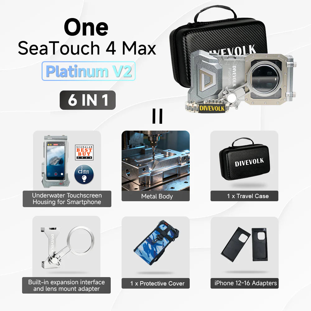 DIVEVOLK SeaTouch 4 Max Platinum Underwater
