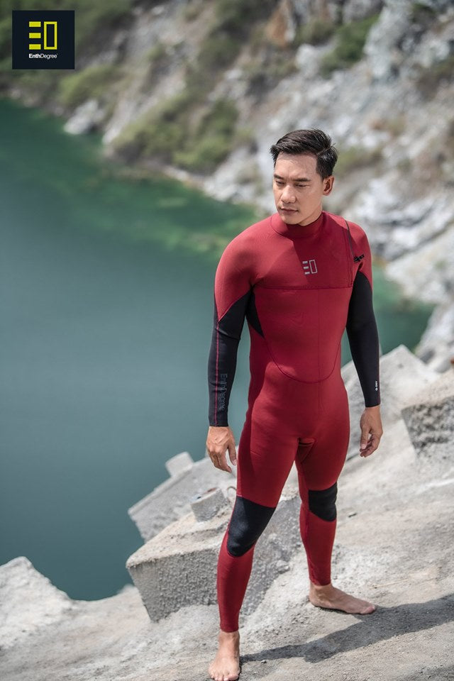 ชุดดำน้ำชาย Enth Degree Kenetic Zipless Steamer Male Red 3/2 