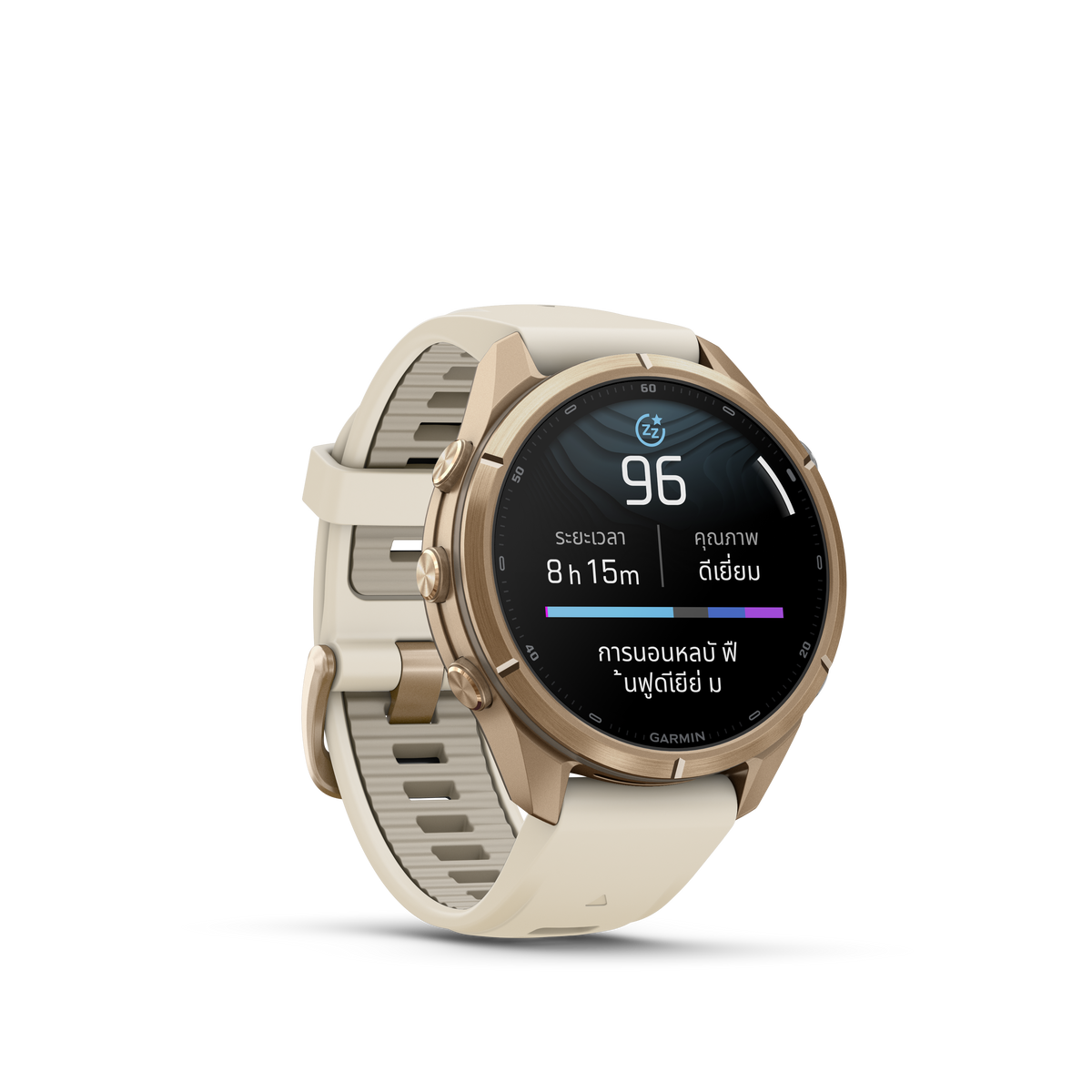 GARMIN Fenix 9 Pro – 43mm Autumn Gold Titanium with French Gray Silicone Band