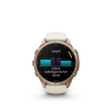 GARMIN Fenix 9 Pro – 43mm Autumn Gold Titanium with French Gray Silicone Band