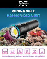 X-adventurer M25000 Undetwater High CRI Photo Video Light - PRODIVE