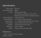 M6500 Undetwater High CRI Smart Focus Video Light
