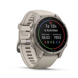 GARMIN Fenix 9 43mm Titanium with Fog Gray Silicone Band