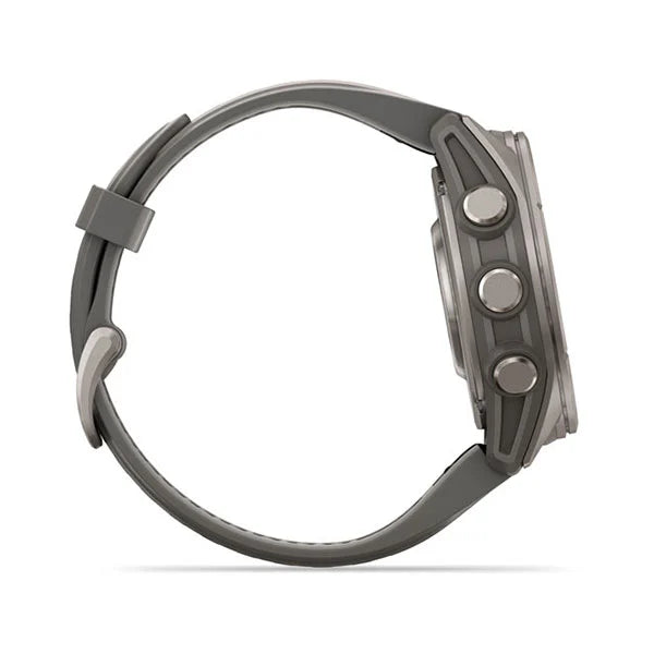 GARMIN Fenix 9 43mm Titanium with Pebble Gray Silicone Band