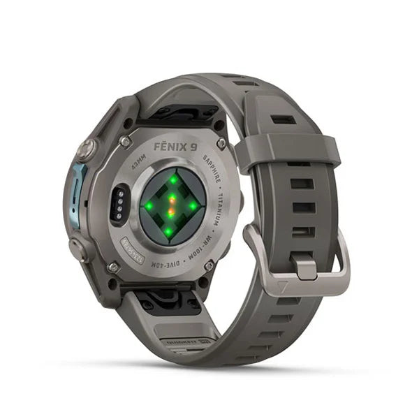 GARMIN Fenix 9 43mm Titanium with Pebble Gray Silicone Band