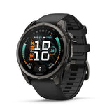 GARMIN Fenix 9 47mm Carbon Gray DLC Titanium with Black Silicone Band