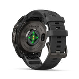 GARMIN Fenix 9 47mm Carbon Gray DLC Titanium with Black Silicone Band