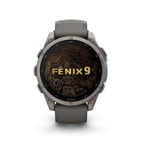 GARMIN Fenix 9 47mm Titanium with Pebble Gray Silicone Band