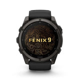 GARMIN Fenix 9 51 mm Carbon Gray DLC Titanium with Black Silicone Band