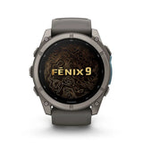 GARMIN Fenix 9 51 mm Titanium with Pebble Gray Silicone Band