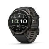 GARMIN Fenix 9 Pro – 43mm Carbon Gray DLC Titanium with Black/Pebble Gray Silicone Band