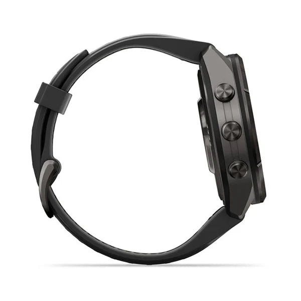 GARMIN Fenix 9 Pro – 43mm Carbon Gray DLC Titanium with Black/Pebble Gray Silicone Band