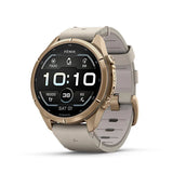 GARMIN Fenix 9 Pro – 43mm Autumn Gold Titanium with Bone Leather Band