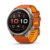 GARMIN Fenix 9 Pro – 51mm Titanium with Autumn Orange/Spark Orange Silicone Band