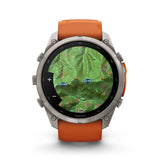 GARMIN Fenix 9 Pro – 51mm Titanium with Autumn Orange/Spark Orange Silicone Band