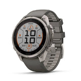 GARMIN Fenix 9 Pro – Solar, 47 mm Titanium with Pebble Gray/Silver Gray Silicone Band