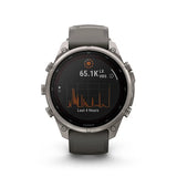 GARMIN Fenix 9 Pro – Solar, 47 mm Titanium with Pebble Gray/Silver Gray Silicone Band