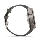 GARMIN Fenix 9 Pro – Solar, 47 mm Titanium with Pebble Gray/Silver Gray Silicone Band