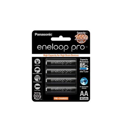 Panasonic Eneloop Pro AA (2550mAh) Pre-Charged Rechargeable Ni-MH Batteries  (4 Pack)