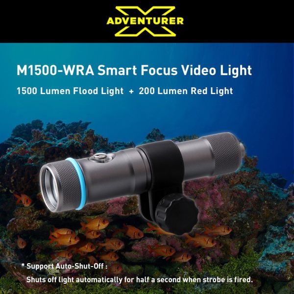 X-adventurer M1500-WRA Smart Focus Video Light (Wide light + Red light + Auto-Shut-Off)